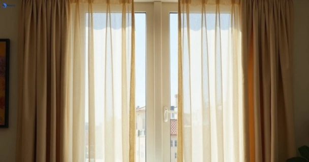 Dusty and dull curtains in drummoyne-nsw before steam cleaning